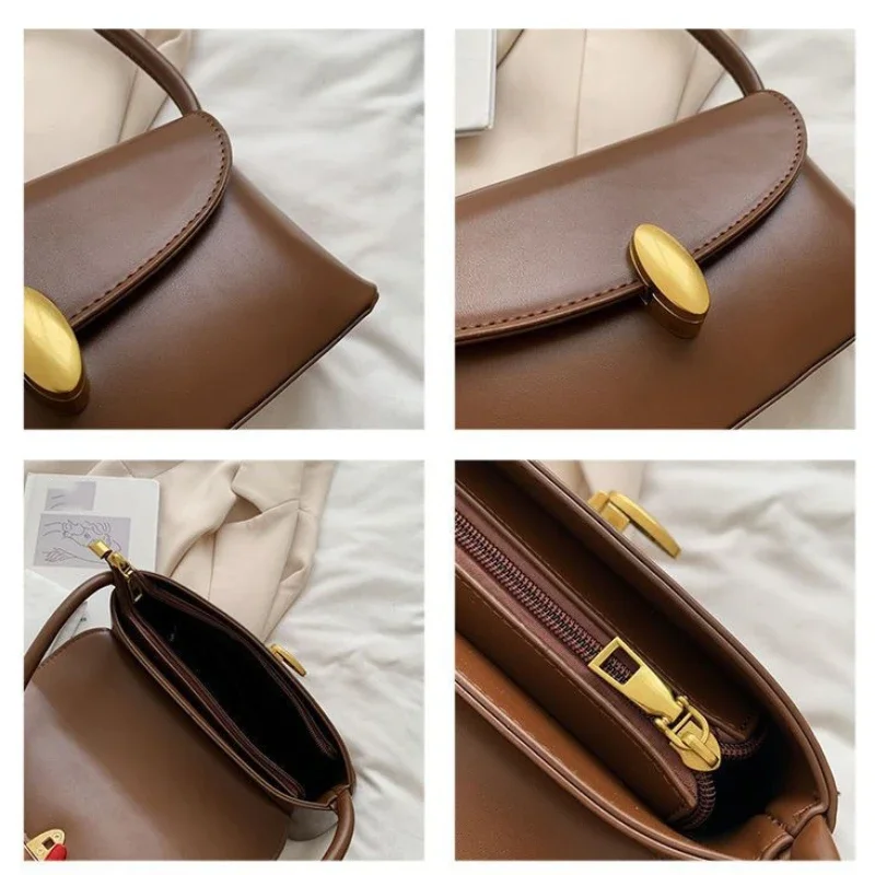ใหม่ SAVETTE Symmetry 27 Pochette Tote กระเป๋าผู้หญิงแฟชั่นกระเป๋าสีทึบคุณภาพสูงกระเป๋าถือกระเป๋า