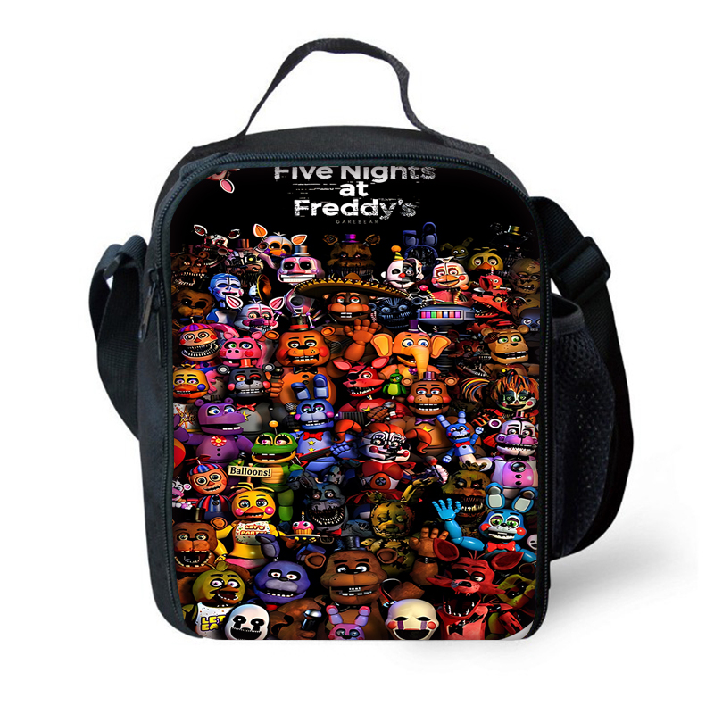 Детская изолированная сумка для пикника F-Five Night At Freddys, для мальчиков и девочек, студентов, уличный термоохлаждающий Ланч-бокс для пикника