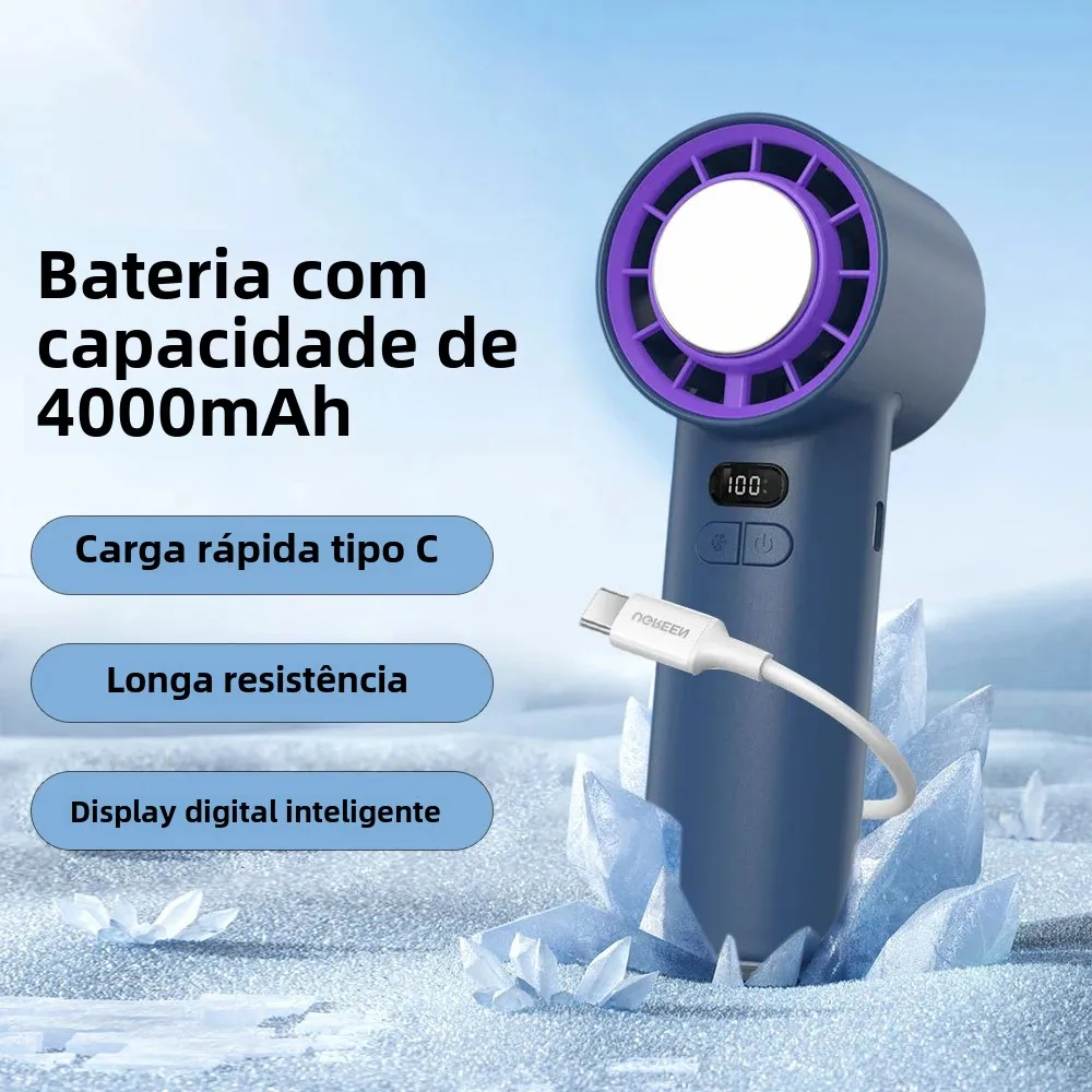 Novo ventilador portátil portátil 100 velocidades de vento refrigeração ajustável mini ventilador turbo de longa duração ventilador de compressa fria de alta velocidade