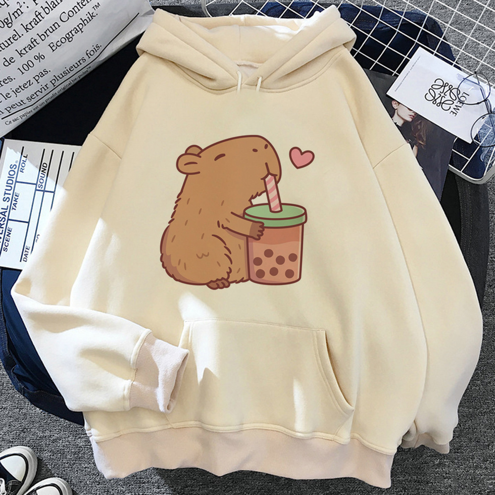 Capybara Hoodies Damen 90er 2023 Y2K Ästhetik zieht Kleidung weiblich Langarm Top Pullover