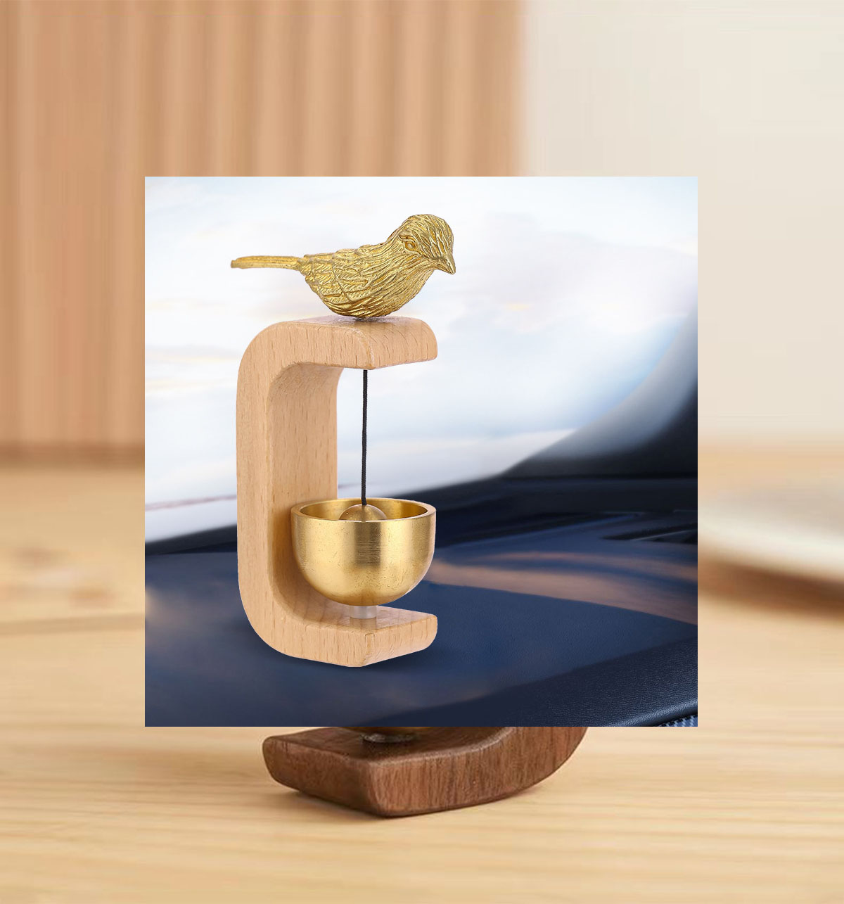 Japanische hölzerne Windspiele drahtlose Türklingel Eingangstür glocke dekorative Wind glocke für die Öffnung zu Hause hängende Dekorationen