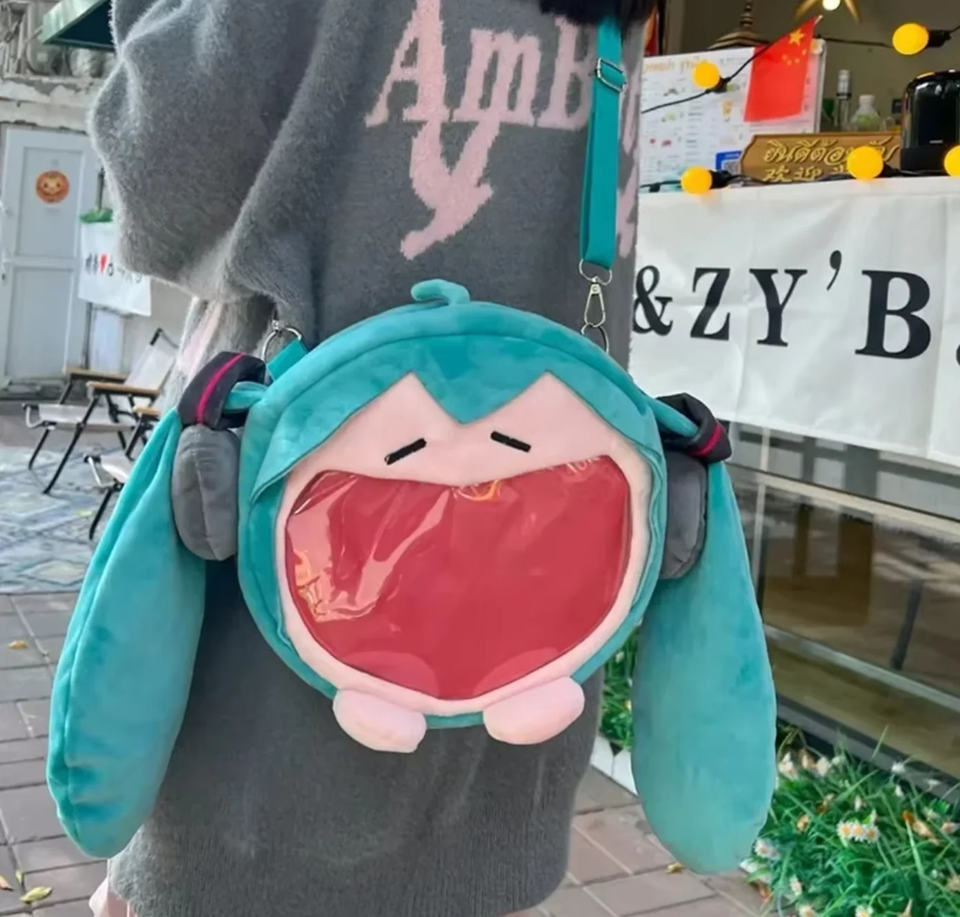 24 × 22 cm Hatsune Borsa a tracolla Nuovo Zaino Cute Anime Girl Peluche Cartoon Kawaii Zaino Borsa per studenti Pacchetto Regali per bambini Giocattoli