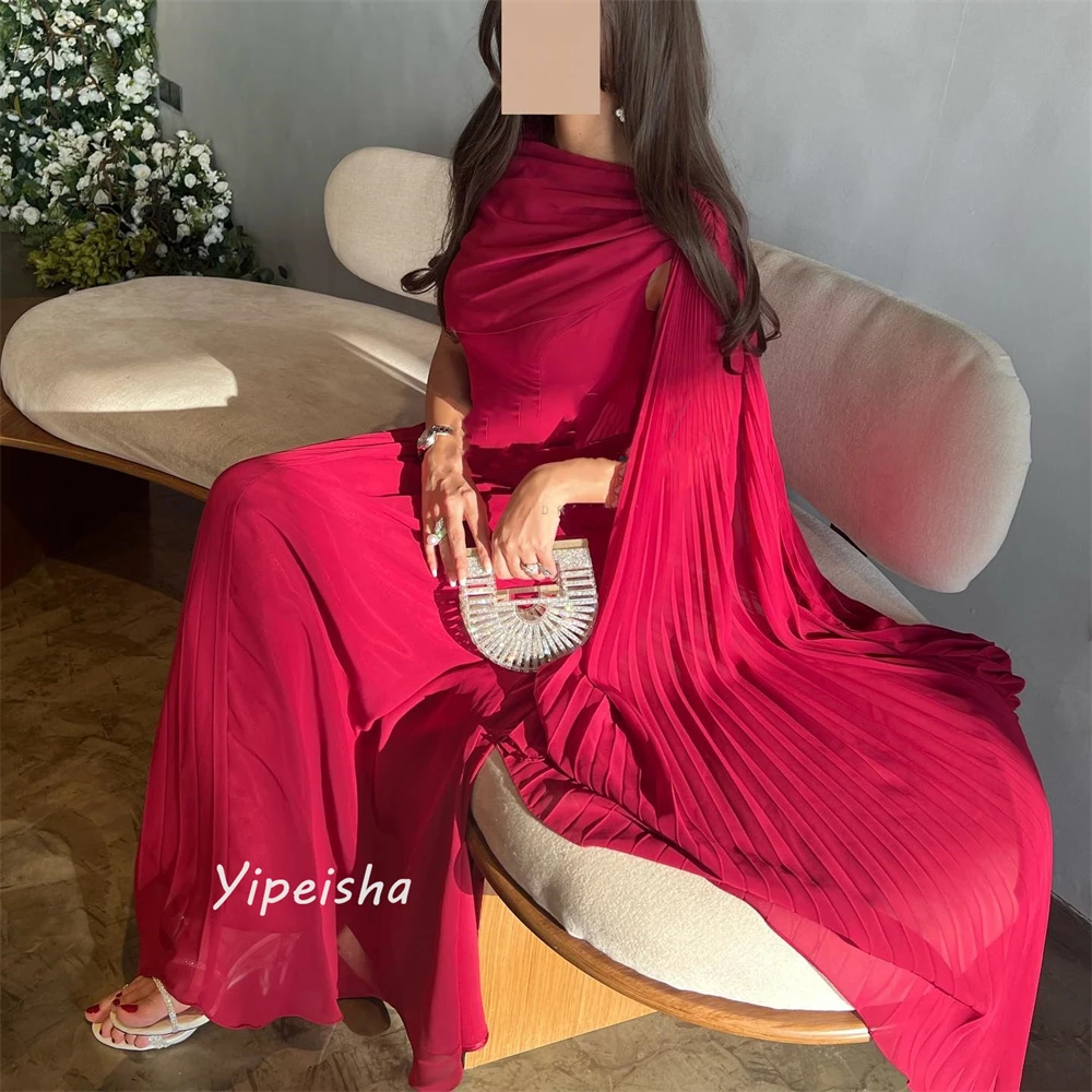 ที่กําหนดเองประณีต Sparkle คุณภาพสูง JERSEY Draped Graduation A-Line สูง Bespoke โอกาสชุด MIDI ชุด