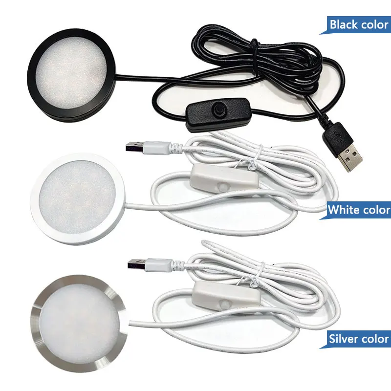 USB 5V RGB Spotlight 5W 3W 7W Surface Installation Model display light Remote Control LED Simple Wine Cabinet Light Ultra Thin