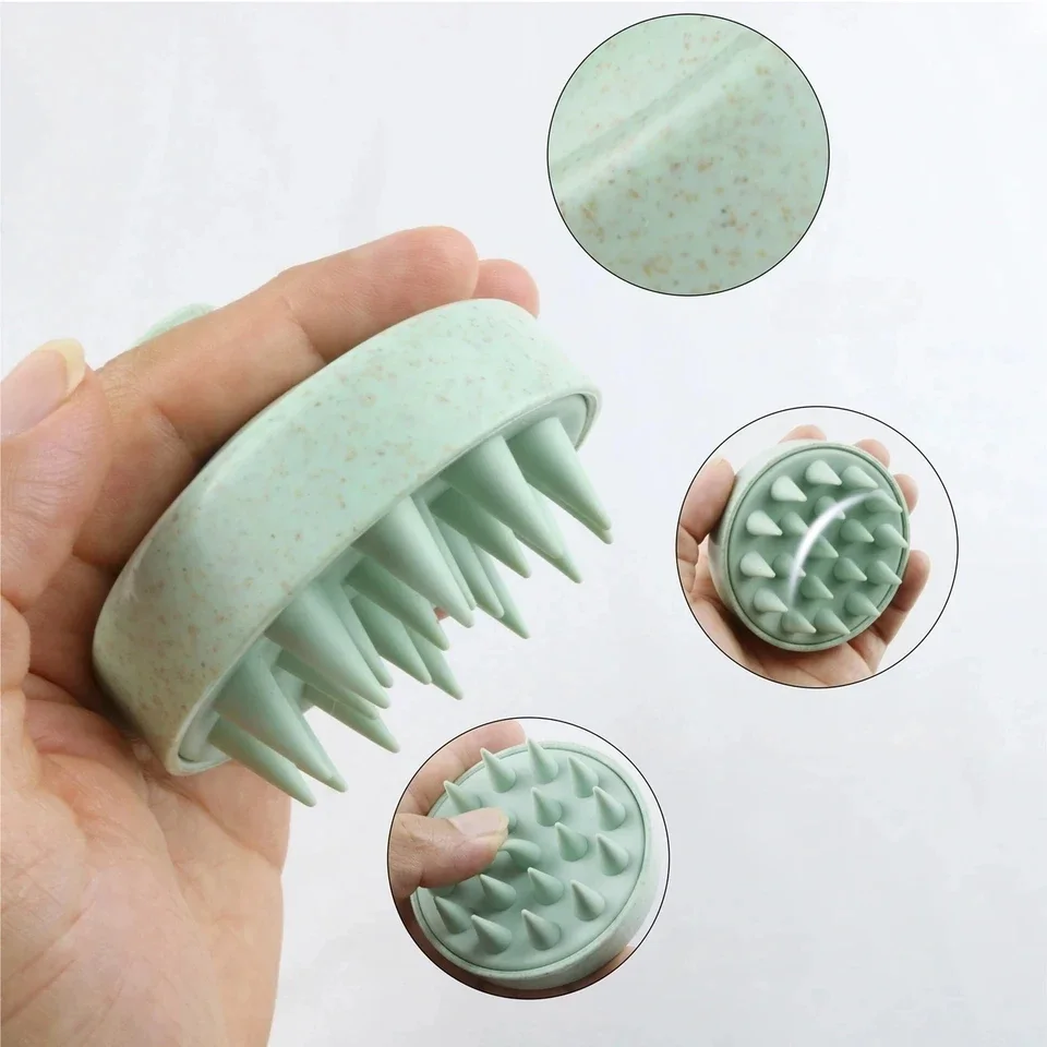 Cepillo de champú de silicona, peine para masaje del cuero cabelludo, limpia el cuero cabelludo, cepillo de masaje corporal completamente, cepillo de baño, herramienta de peluquería
