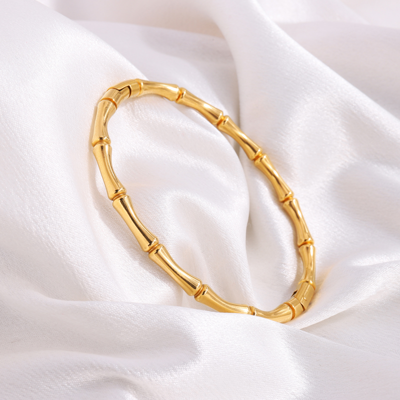Bracelet en bambou en acier inoxydable pour filles, recherche chaude haut de gamme, nouveau design Ins, bracelet polyvalent, 1PC