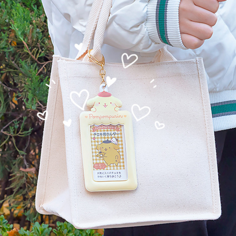 Kawaii Sanrio Hello Kitty พวงกุญแจน่ารัก Cinnamoroll Kuromi Melody Kpop Photo Card พวงกุญแจกระเป๋าจี้สาวของขวัญ