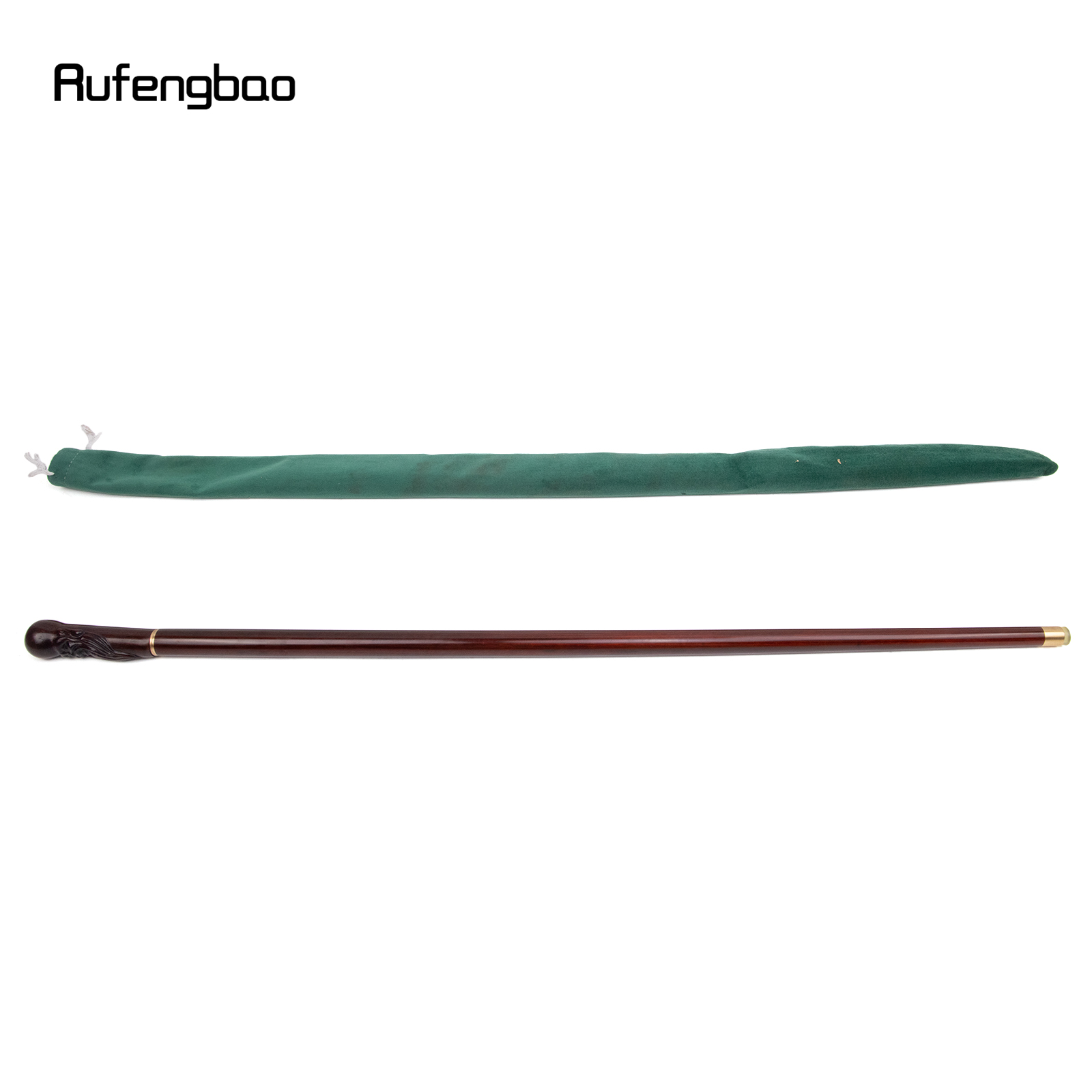 Bastón para caminar de madera de bambú viejo, bastón decorativo de cosplay, muleta de mazza de Halloween, Crosier de 97cm, color marrón