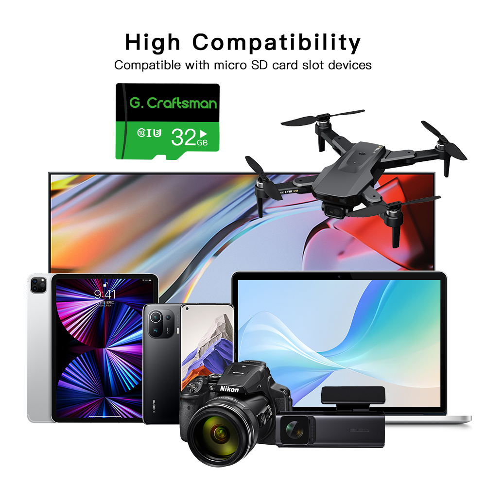 G.Craftsman Original 32G/64G/128G TF Card 100MB/S C10 CCTV Camera/ Tachograph /Smart Mobile Phone Security IP Camera