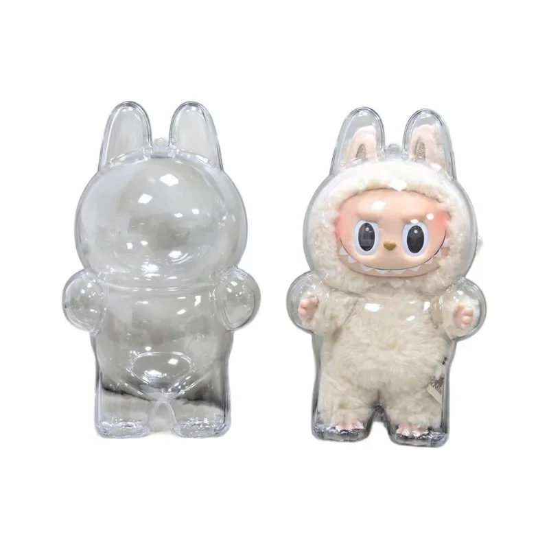 โปร่งใสป้องกันสําหรับ Labubu Monster ของเล่น Elf ตุ๊กตากล่องเก็บน่ารัก Elf Plushie จอแสดงผลสําหรับตุ๊กตาปาร์ตี้