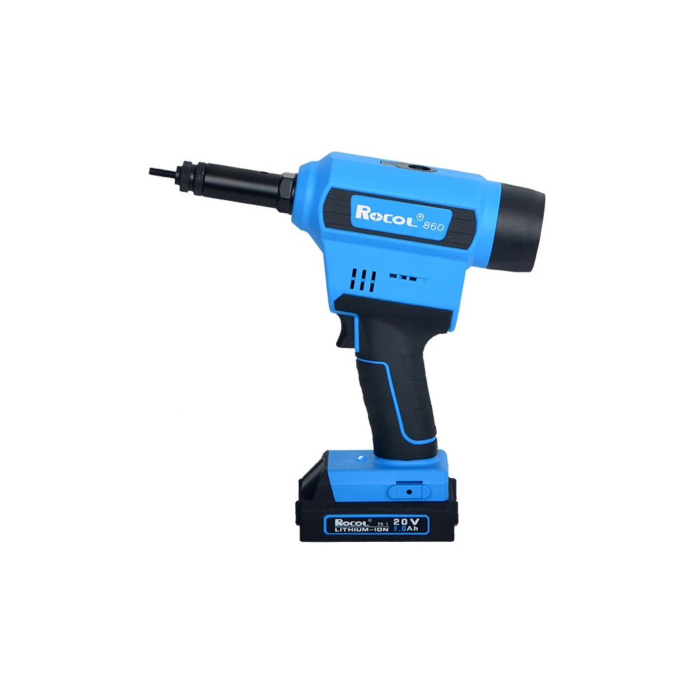 ROCOL Rl860แบตเตอรี่ลิเธียมอัตโนมัติอ่อนนุชดึงปืนเครื่องโลดโผน Riveting Nut ปืน