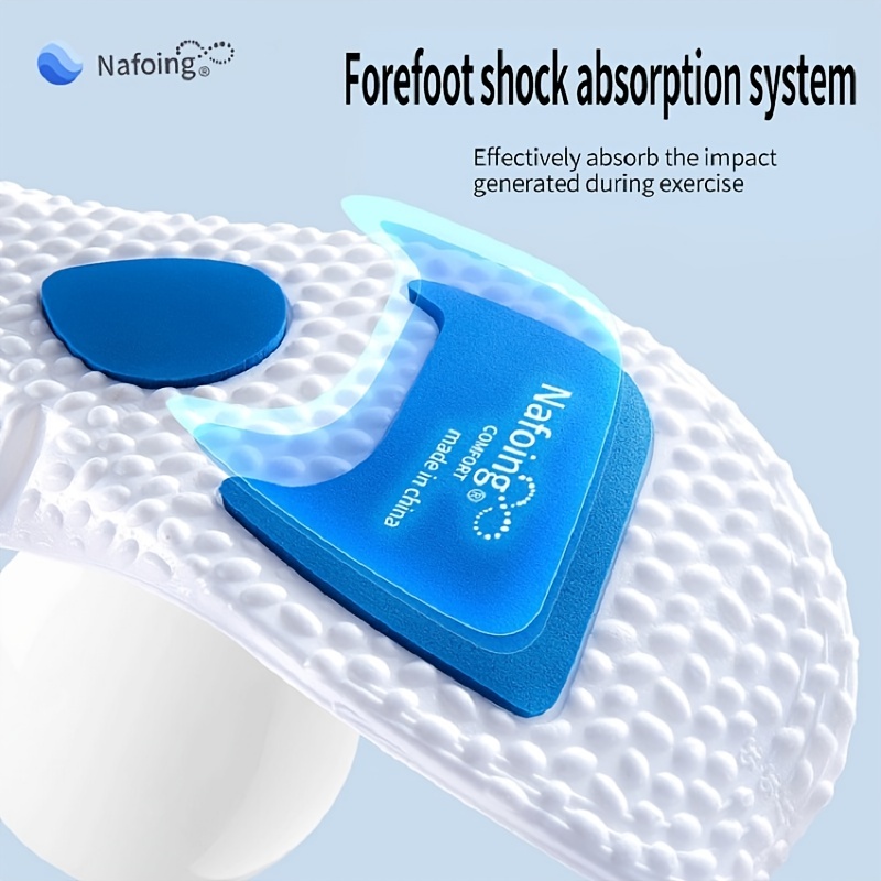 Plantillas deportivas para zapatos, suela con absorción de impacto, desodorante, cojín transpirable, plantillas para correr para pies, almohadillas para el cuidado del masaje para hombre y mujer