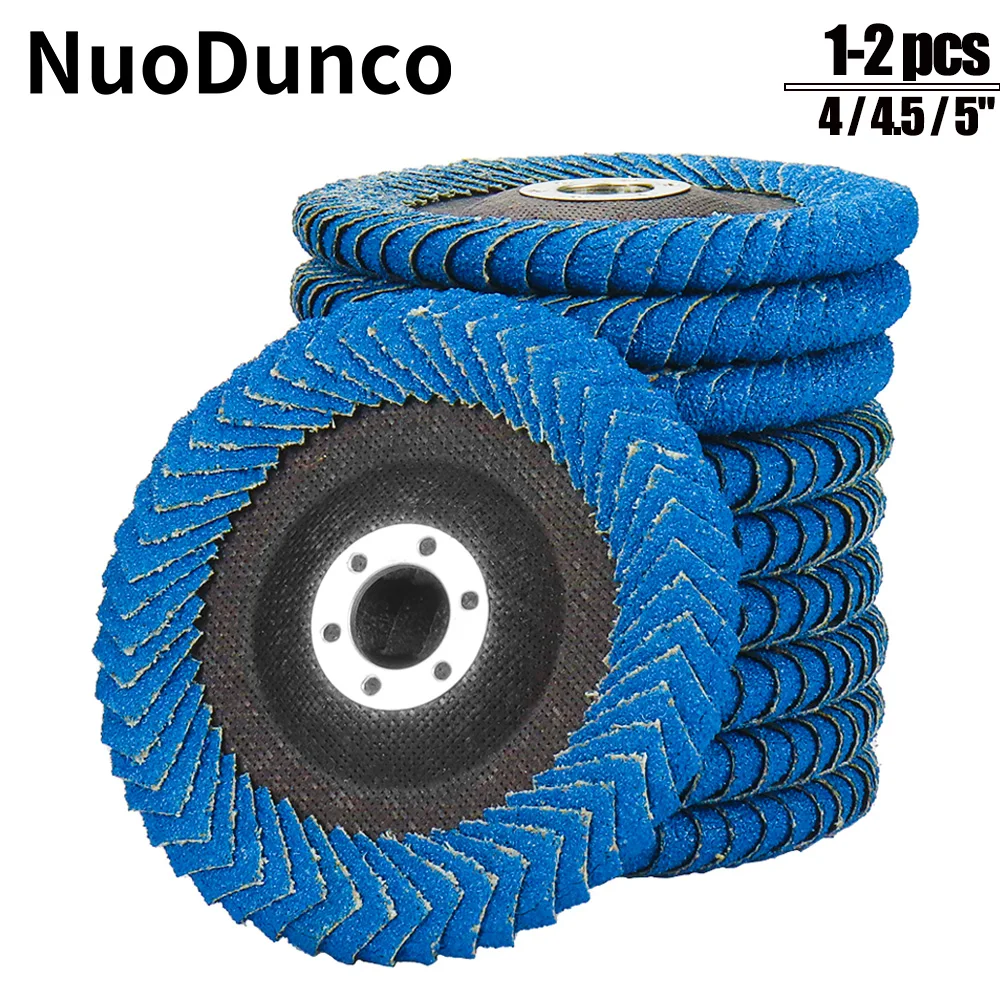 100/115/125mm Polishing Flap Disc Angle Grinder Sanding Wheel for Woodworking Sharpening Metal Deburring Rust Removal 1-2Pcs
