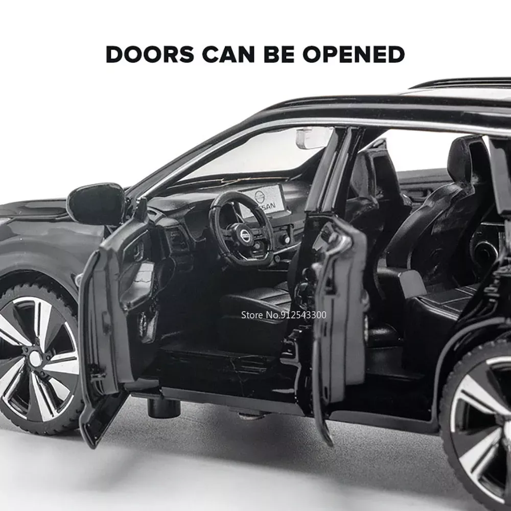 1/32 Scale X-Trail Toy Car Model Alloy Diecast Pull Back Model Vehicle with Sound Light Boys Festival Toy Gift Collection