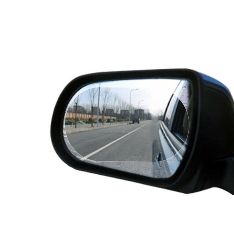 2 uds Universal antiniebla antideslumbrante a prueba de lluvia ajuste de espejo retrovisor cubierta de película piezas exteriores accesorios de vidrio de coche