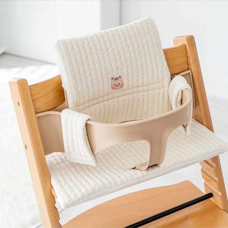 Non-Slip Baby High Chair Almofada, Cartoon Bear, Cadeira de jantar Back Support, Soft Pad for Stokke Chair