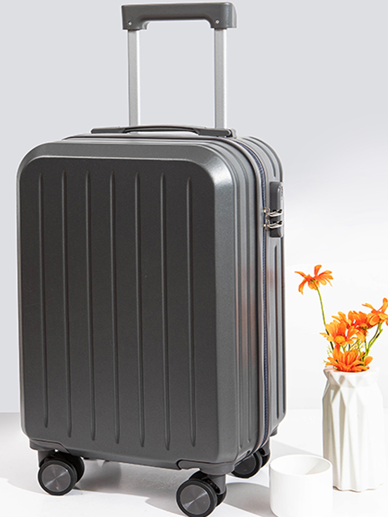 Pequeno fresco bagagem de viagem leve multifuncional bagagem cor sólida estudante mala silenciosa universal bagagem e saco