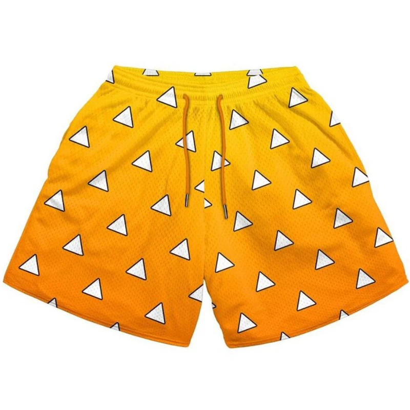 Шорты дышащие сетчатые быстросохнущие для спортзала и фитнеса, с 3D принтом