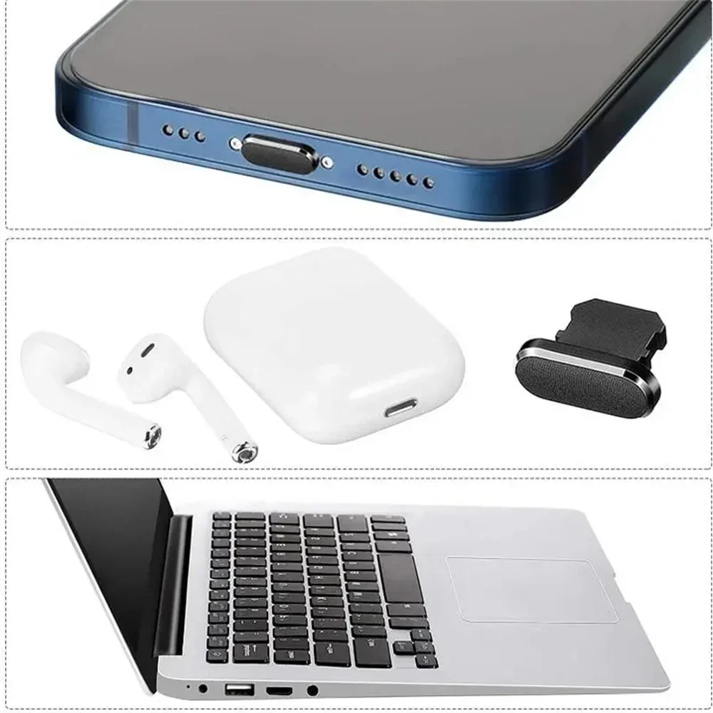 13 w 1 Port ładowania USB C Uniwersalna mini szczotka do czyszczenia Metalowa wtyczka przeciwpyłowa Zestaw do czyszczenia słuchawek iPhone Xiaomi