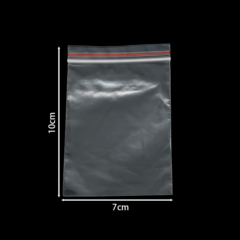 100Pcs Multiple Sizes Transparent Ziplock Plastic Bag for Jewelry Beads Bracelets Storage Small Business Packaging Supplies