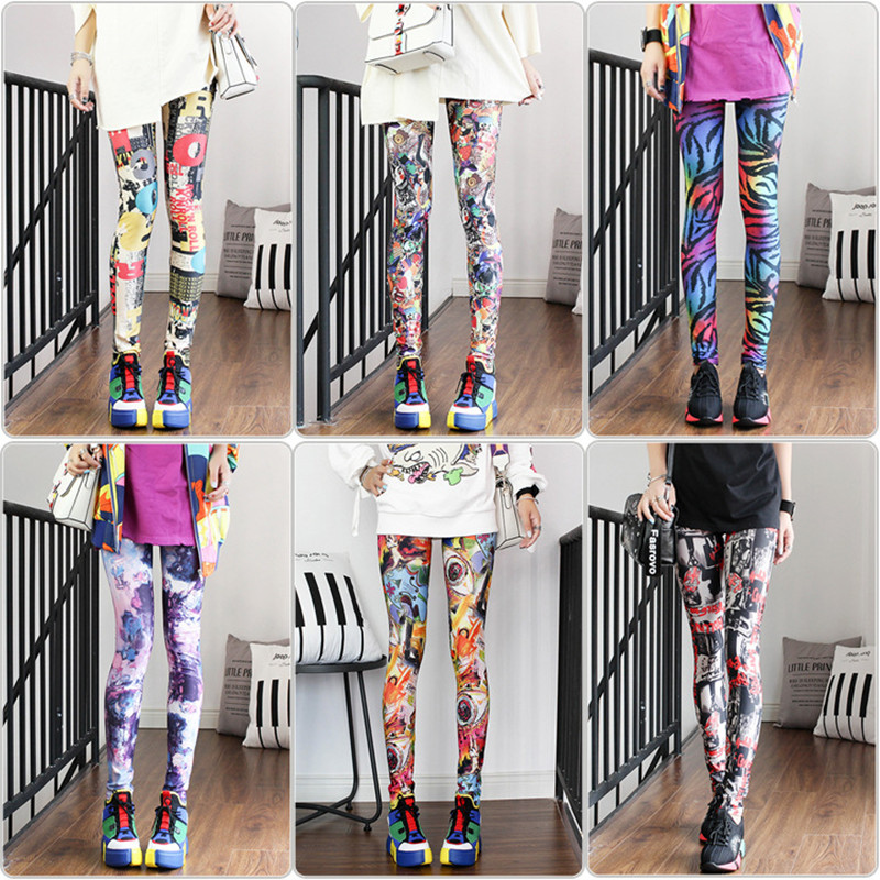 DOIAESKV primavera otoño moda Leggings Sexy Casual colorido calentador de piernas se ajusta a la mayoría de los tamaños Leggins pantalones Leggings de mujer