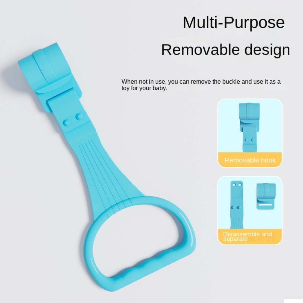 Anillo de plástico para parque infantil, accesorios para cama de enseñanza, ganchos para cuna de bebé de Color sólido, anillo de tracción para bebé, ayuda al soporte para bebé