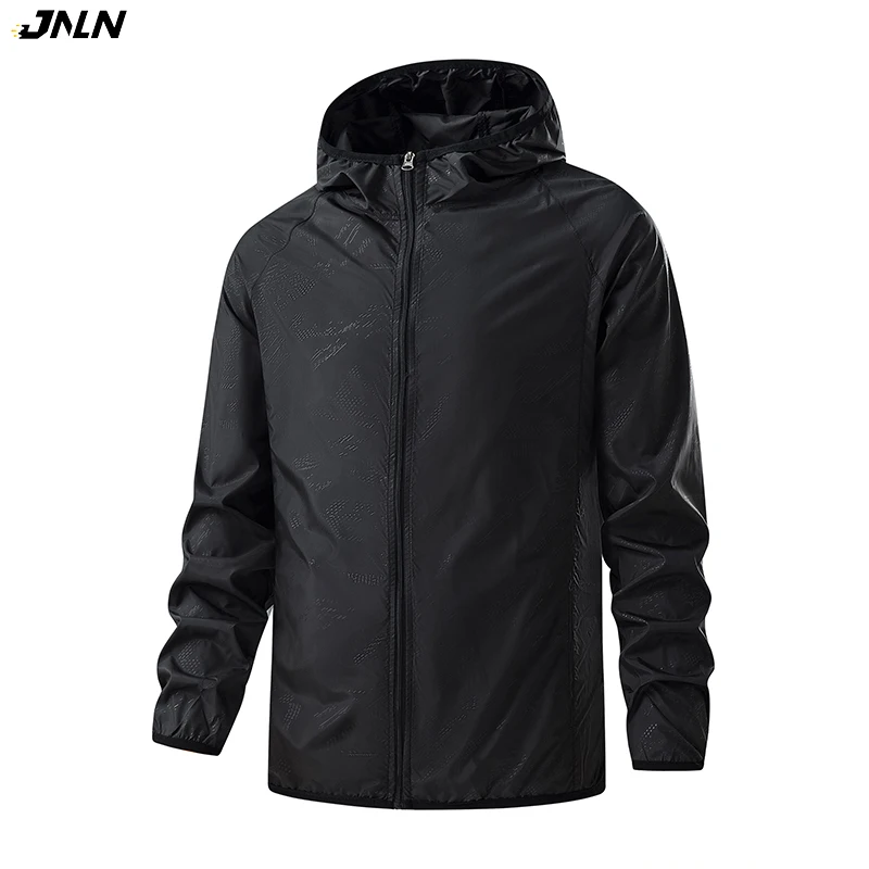 JNLN Uomo Donna Giacca da trekking Protezione solare impermeabile Giacca a vento Unisex Campeggio Arrampicata Cappotto antipioggia all'aperto Abbigliamento portatile