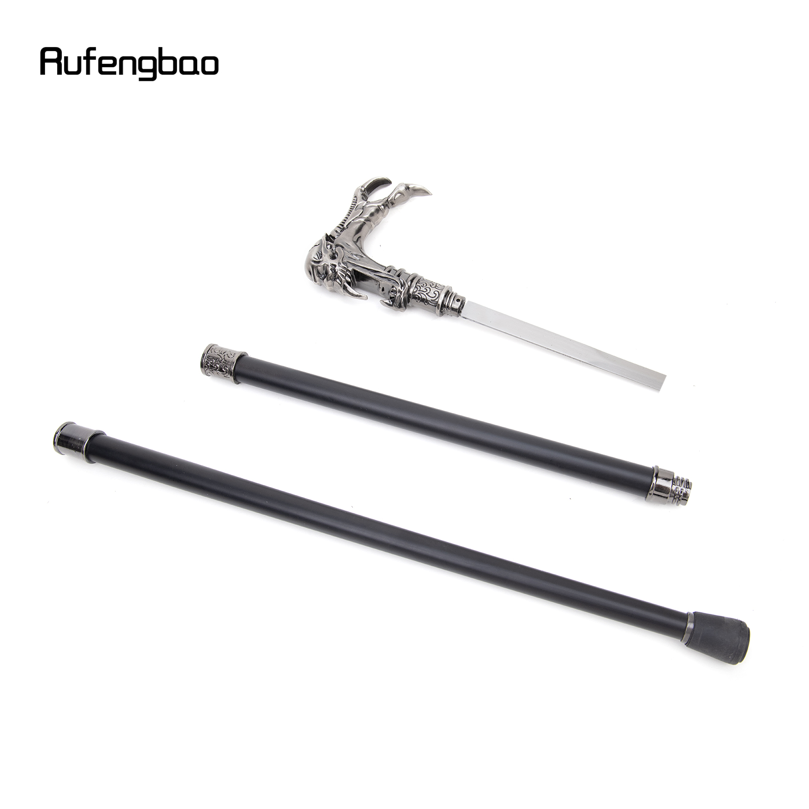 Bengala de cabeça de caveira fantasma com placa escondida, autodefesa, moda, bastão, dia das bruxas, cosplay, bastão de vampiro, 93cm