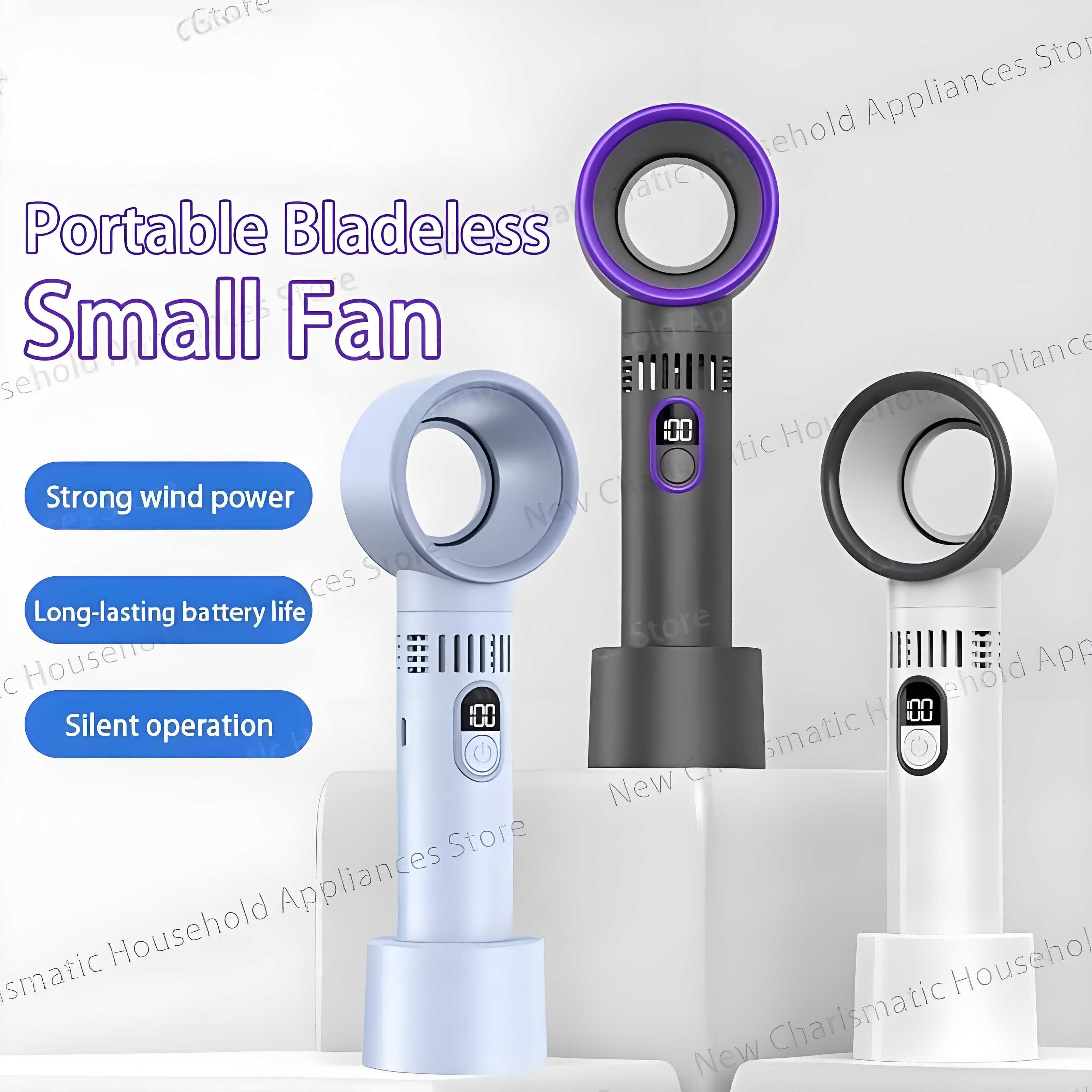 2025 Новый уличный портативный портативный вентилятор со светодиодным дисплеем, мини-перезаряжаемый 100-уровневый высокоскоростной вентилятор с бесплатным управлением, новый