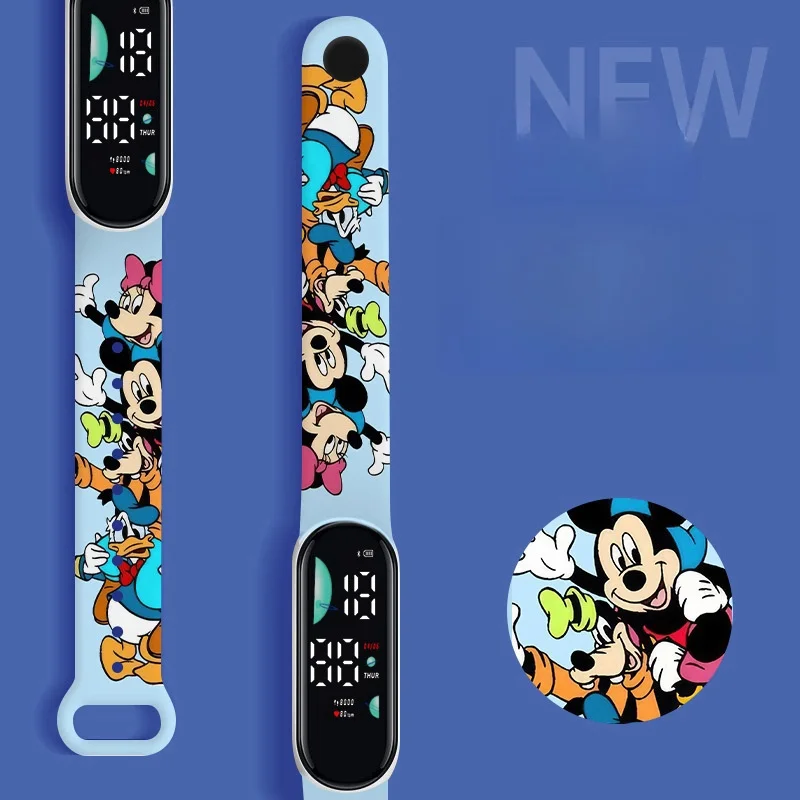 Disney eletrônico digital display led relógios relógio infantil moda relógios presente do feriado crianças relógios