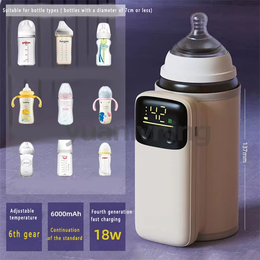 Изоляционная крышка для зарядки бутылки, портативный подогреватель молока, постоянная температура, подогрев, крышка для чашки для смешивания молока, путешествия, кемпинг, дом