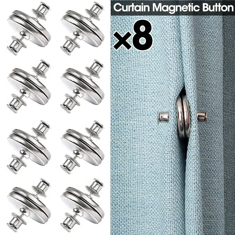 Tenda con fibbia magnetica, clip con fibbia fissa per tenda staccabile per evitare la regolazione della luce, chiusura della finestra dello schermo, fibbia magnetica
