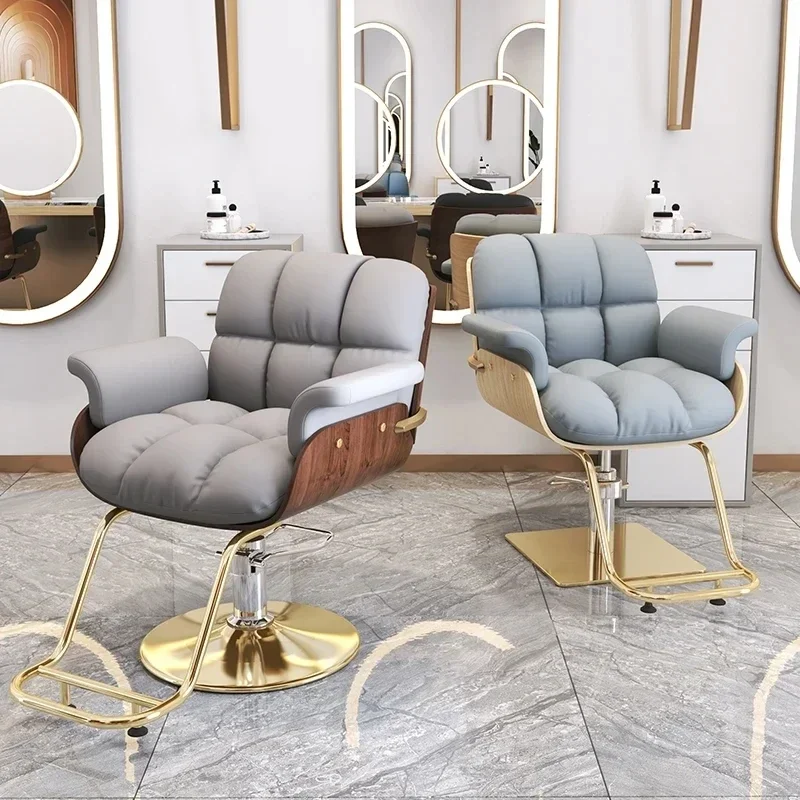 Silla De barbero De ocio, sillón De salón De moda Simple, brazo especial grueso, muebles De estilo chino