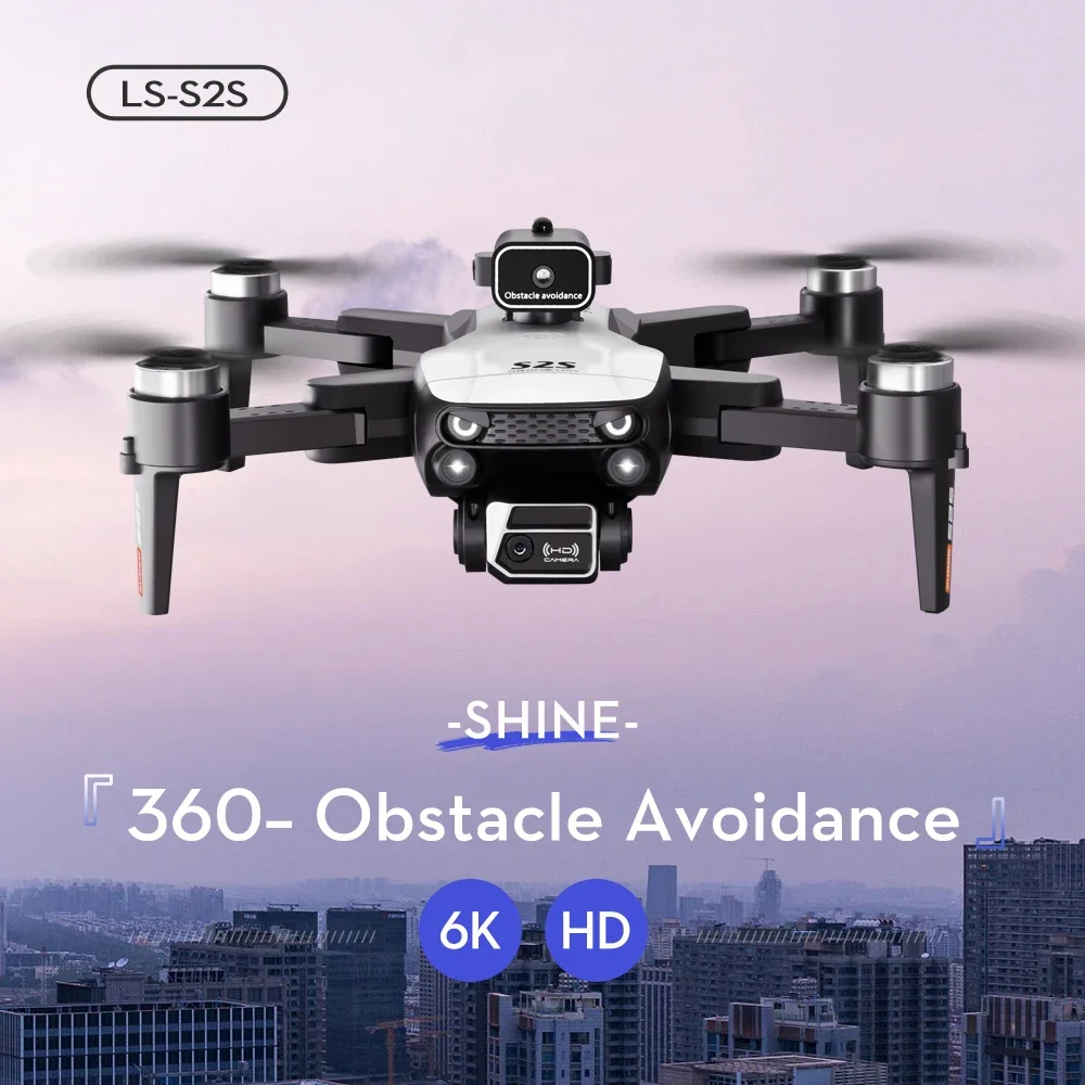 새로운 S2S 드론 8K 전문 HD 듀얼 카메라 브러시리스 장애물 회피 항공 사진 Foldable Quadcopter 장난감 선물