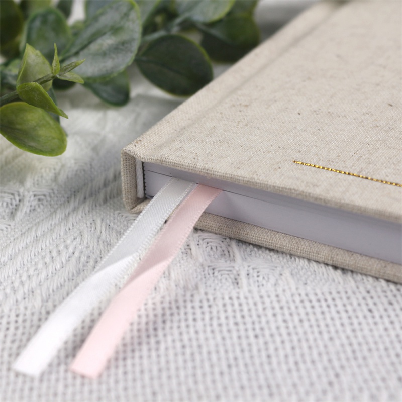 Custom. Custom Hardcover Fabric Linen A5 Daily Journal Cloth Line Cover Planner Notebook Printing