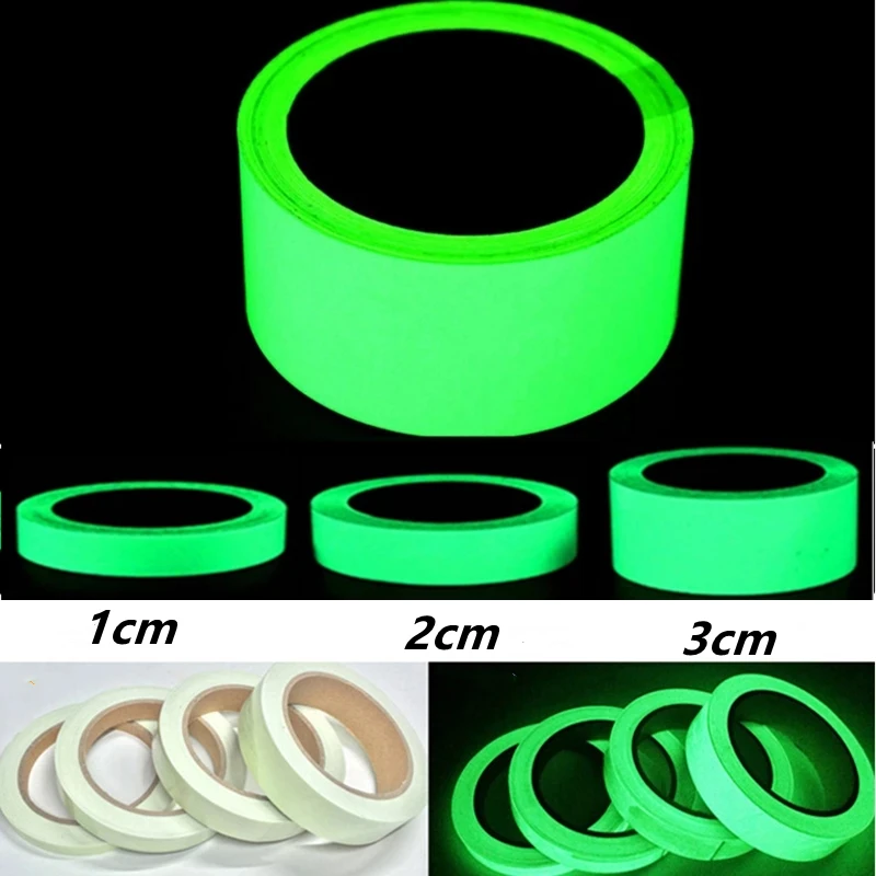 Dạ Quang Băng 3M/5M Xanh Lá Đậm Tự Dán Băng Ban Đêm Phát Sáng Trong Tối Cảnh Báo An Toàn an Ninh Sân Khấu Trang Trí Nhà Băng