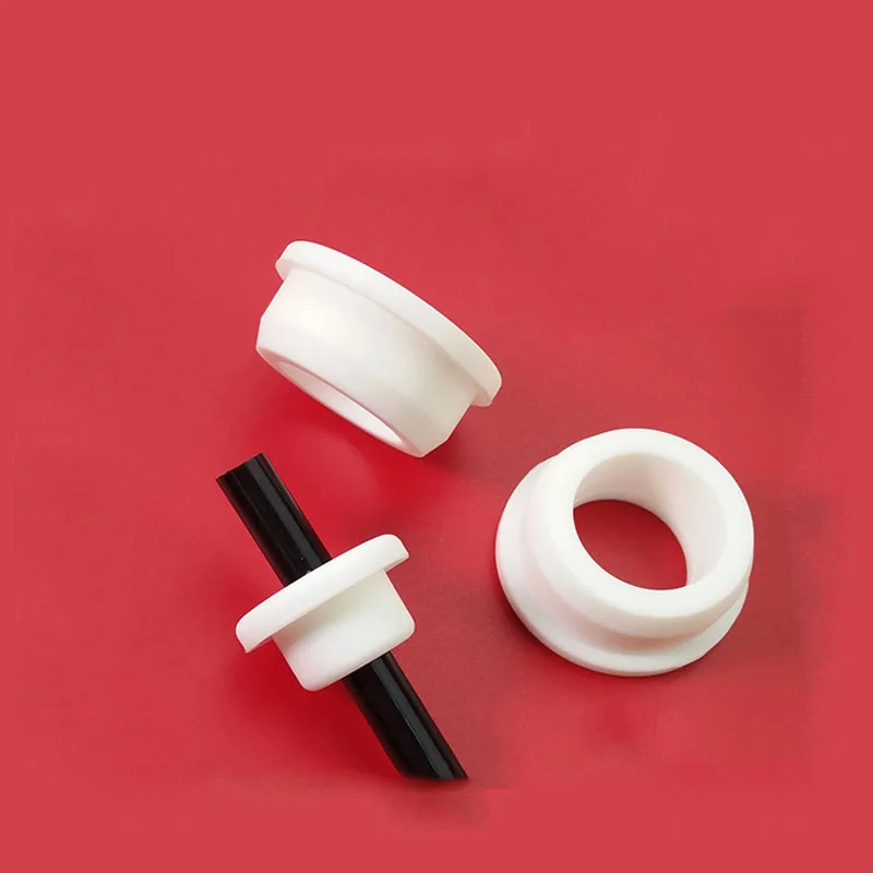 5 mm-33,3 mm weiße Silikonkautschuk-Tülle, runder Hohllochstopfen, Draht, Kabel, Isolierung, Schutzringe