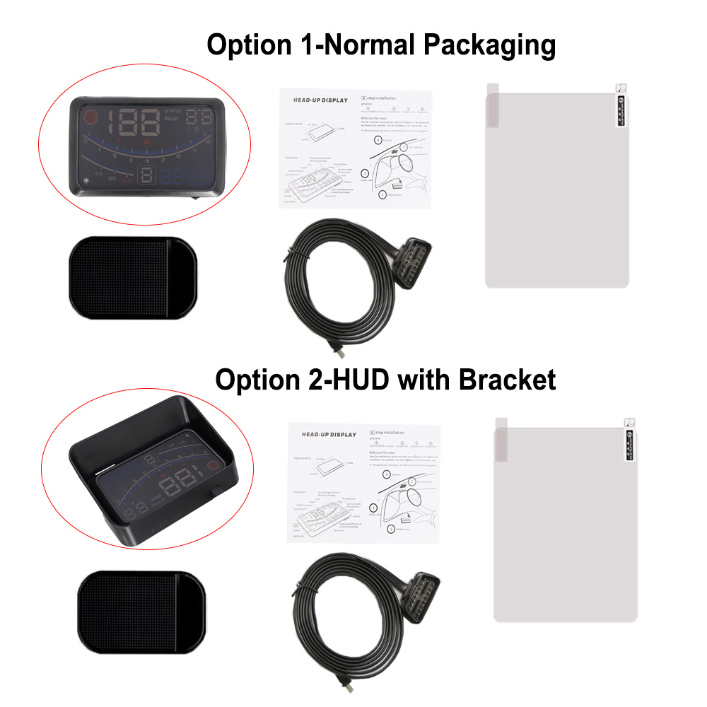 Vjoycar V41 Mới Nhất Đầu Lên Màn Hình Ô Tô OBDII EUOBD 5.5 "Kính Chắn Gió Máy Chiếu HUD Hiển Thị Dịch Chuyển Nhắc Nhở Nhiệt Độ Nước. Vòng/phút KM/H Dặm/Giờ