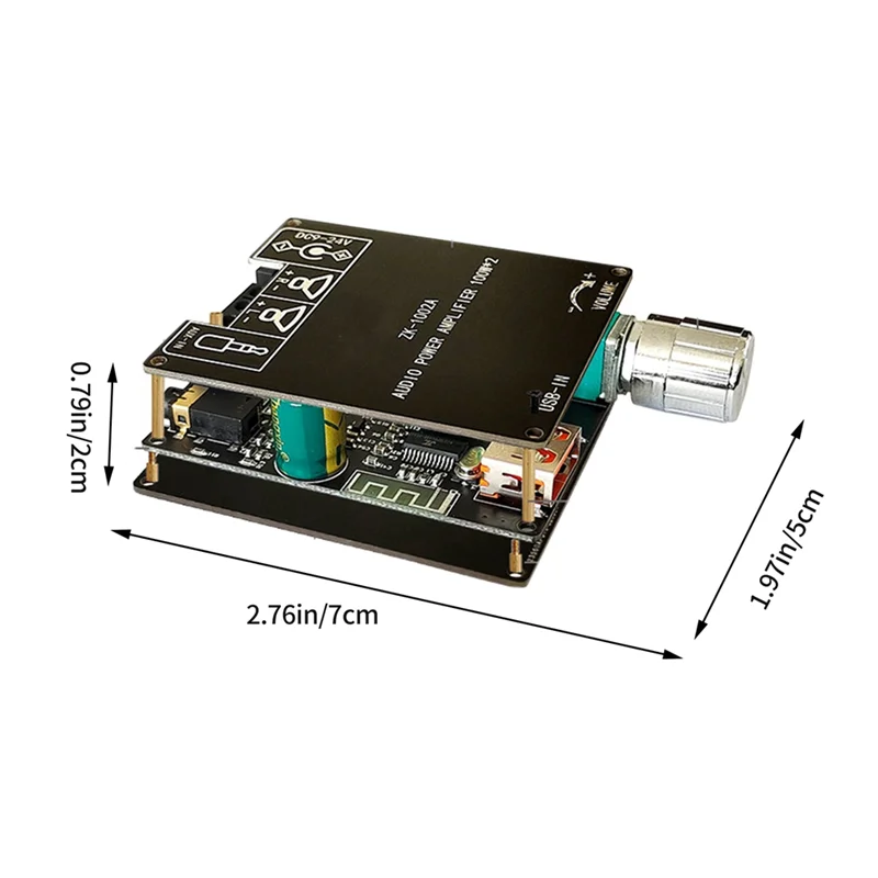 BABQ ZK-1002A 5.1 Bluetooth Power Amplifier Board 100W Channel Amplifier Board with Short Circuit Protection for Sound Box