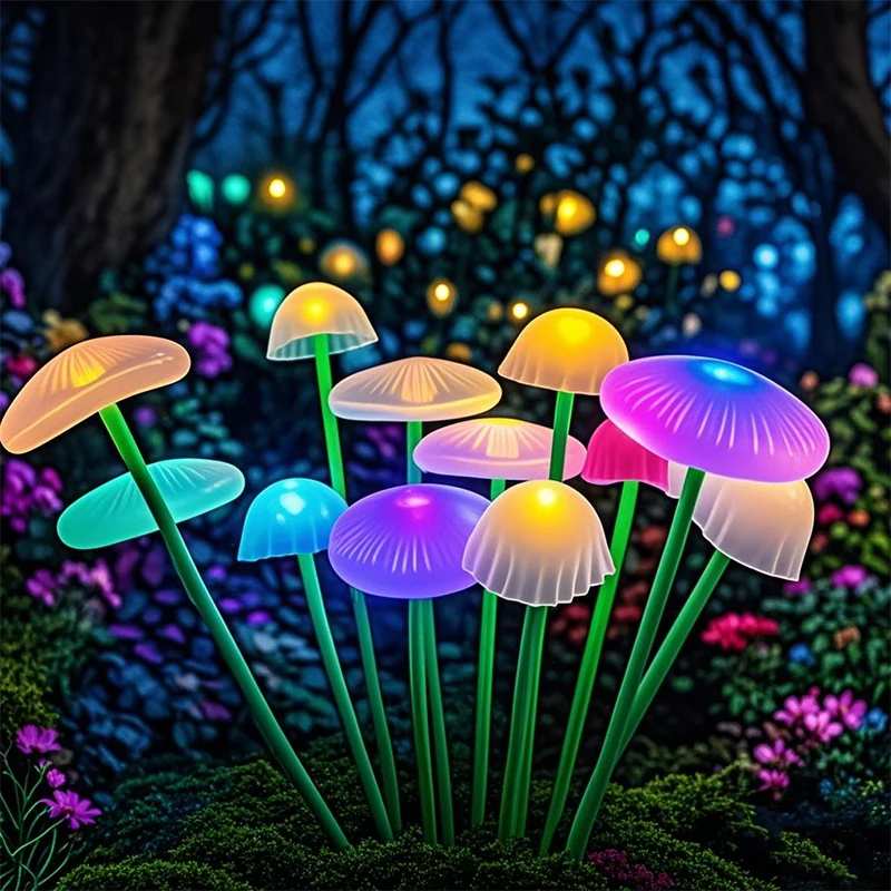 Solarne diody LED Jellyfish Sway Lights Wystrój ogrodu Wodoodporne zewnętrzne światło słoneczne na ścieżkę do patio Balkon Podwórko Kwiatnik