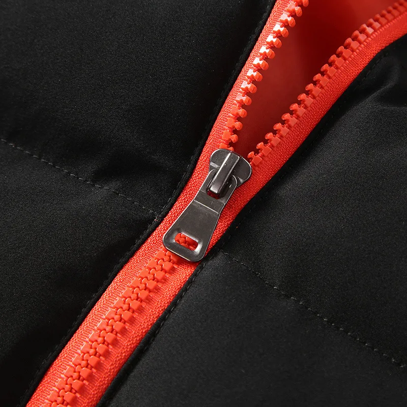 Chaqueta cálida negra para hombre, chaqueta acolchada de algodón, deportes informales, Otoño Invierno, cuello levantado, abrigo Parker grueso y cálido Jac, novedad de 2024
