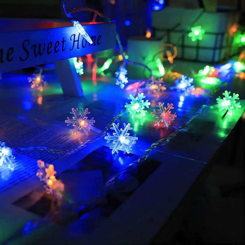 10/20/80 Leds Schneeflocke String Girlande Lichterkette USB/Batterie Betrieben Weihnachtsbaum Urlaub Neujahr Schlafzimmer Dekoration lampen