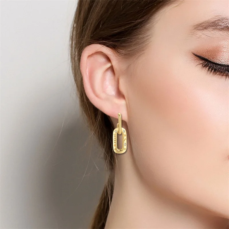 Novo em 925 prata cor ouro pérola abelha irregularidade estrela lua brincos para mulheres 2024 tendência moda jóias presentes de aniversário