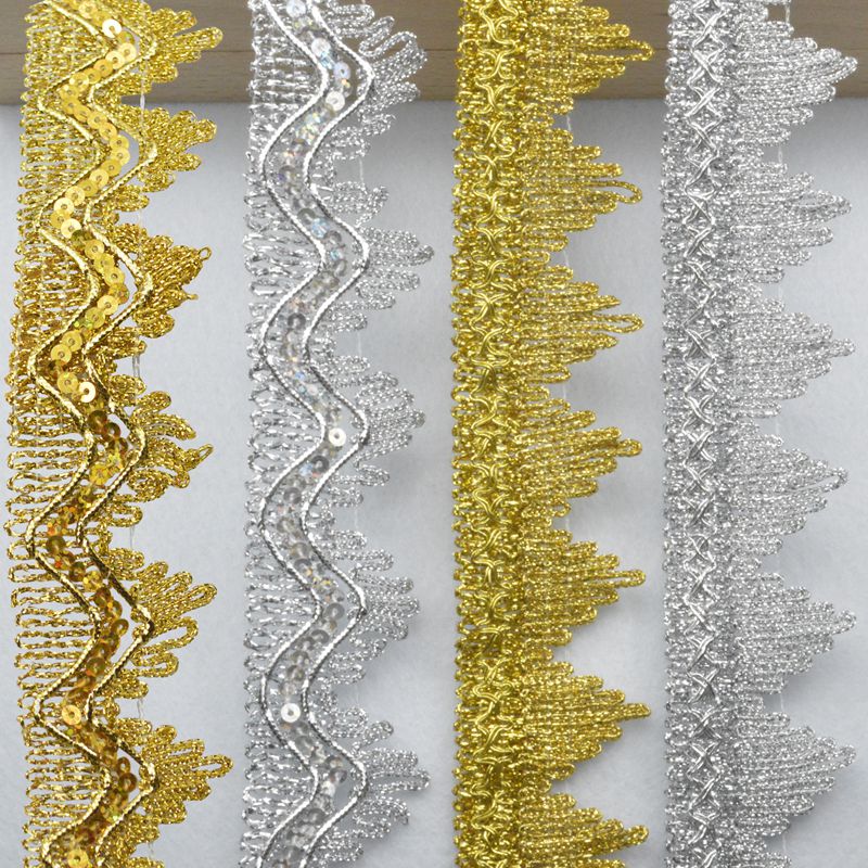 5 Meter/16,4 Fuß pro Packung, neuer Spitzengürtel, Kleidungszubehör, DIY-Spitzenvorhang, Spitze, Kleidungszubehör, 4 cm Kronenpitze