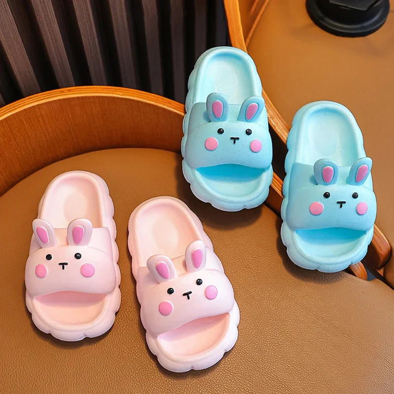 Kinder Hausschuhe Kinder Sommer Mädchen Cartoon Hase Rutschfeste Weiche Sohlen Für Kinder Indoor Hause Jungen Kleinkind Baby Sandalen