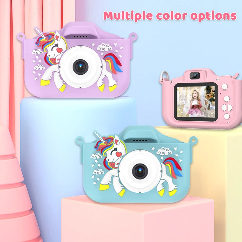 Mini เด็กการ์ตูนกล้องของเล่นน่ารัก Zoon ของเล่นกล้อง Parent-child Interaction กล้อง Selfie แบบพกพากลางแจ้งกล้องของเล่น