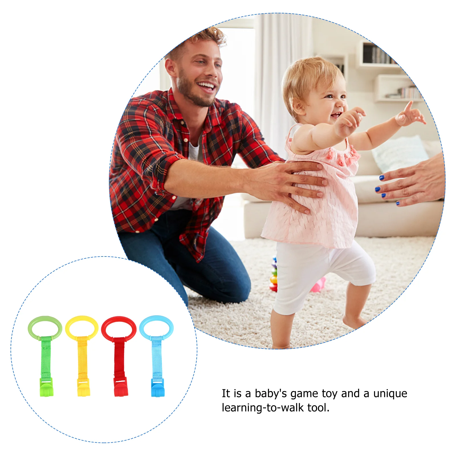 เด็ก Pull Up Stand Crib เด็กวัยหัดเดิน Playpen Assistant เดินยืนมือจับสําหรับทารกแรกเกิดของเล่นอุปกรณ์เสริมเตียง