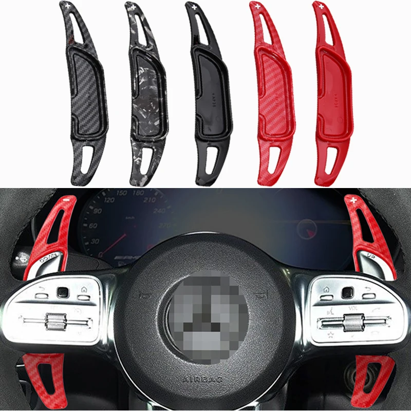 Para mercedes-benz amg a35 a45 c63 e63 s63 g63 c43 cla gla glc gls gle 2016-2019 volante do carro shift paddle shifter estender