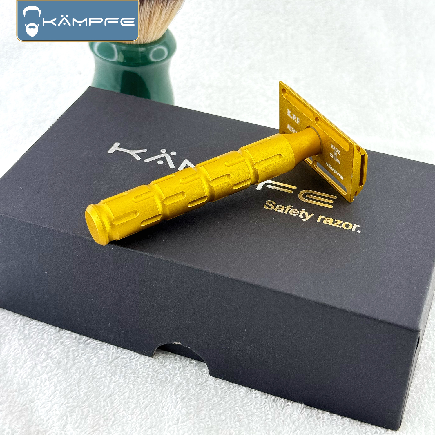 KAMPFE CNC milling high-quality AL7075 aluminum double-edged safety shaver men's exquisite gift hair salon tool
