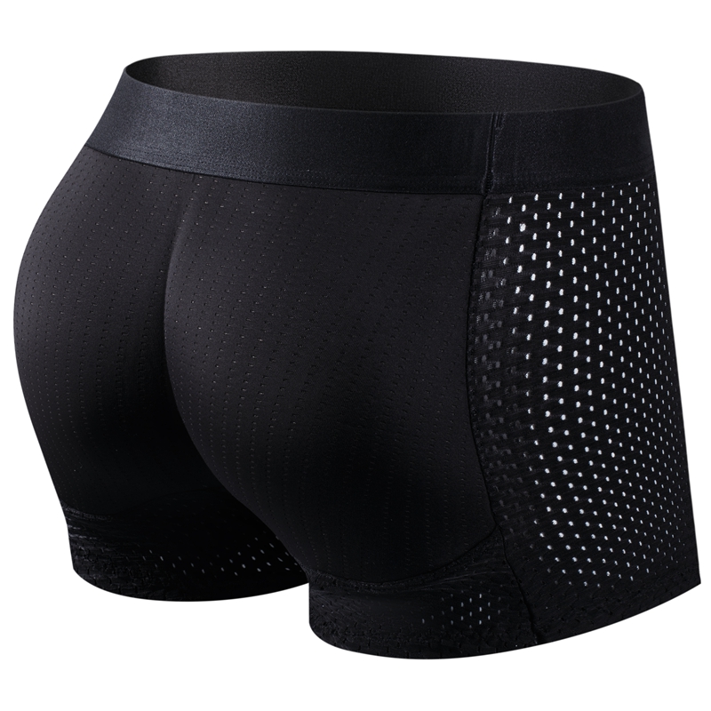 Männer Trunks Integrierte Gefälschte Butt Hüfte Lifter Enhancer Shorts Boxer Briefs Gepolsterte Unterwäsche Shapewear Unterhose Nylon Atmungsaktiv